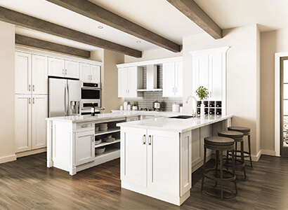 Madison Pearl Shaker - Pre-Assembled Kitchen Cabinets