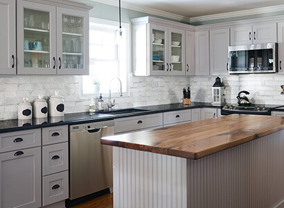 Malibu Nickel - Pre-Assembled Kitchen Cabinets