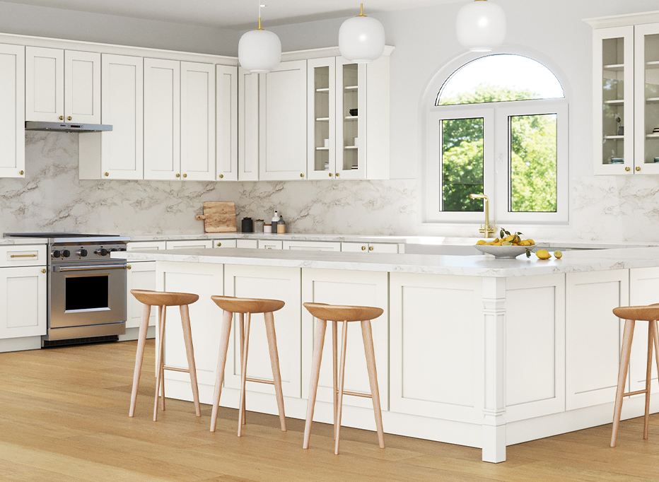 Newport Champagne Shaker - Ready to Assemble Kitchen Cabinets