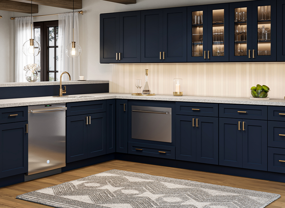 Salem Navy Shaker - Ready to Assemble Kitchen Cabinets