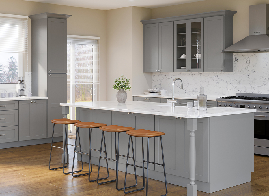 Summit Grey Shaker - Ready to Assemble Kitchen Cabinets