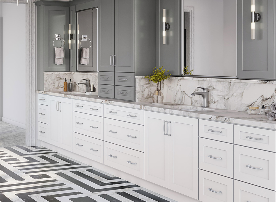 Summit White Shaker - Ready to Assemble Bathroom Vanities