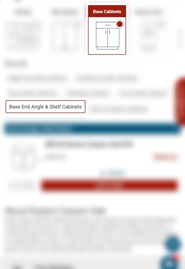 Base End Angle Cabinets