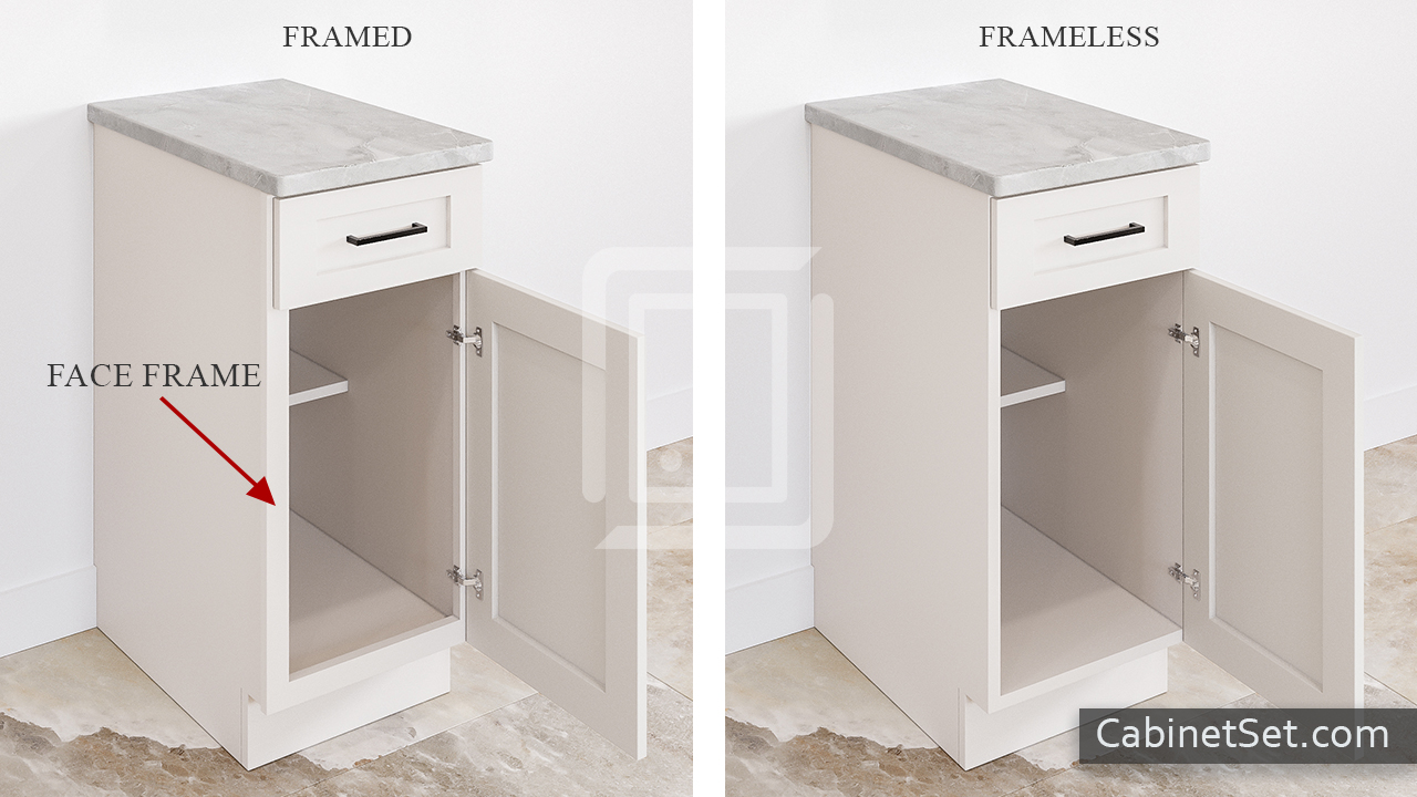 Framed vs Frameless Cabinets