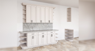 Wall and Base End Shelf Cabinets