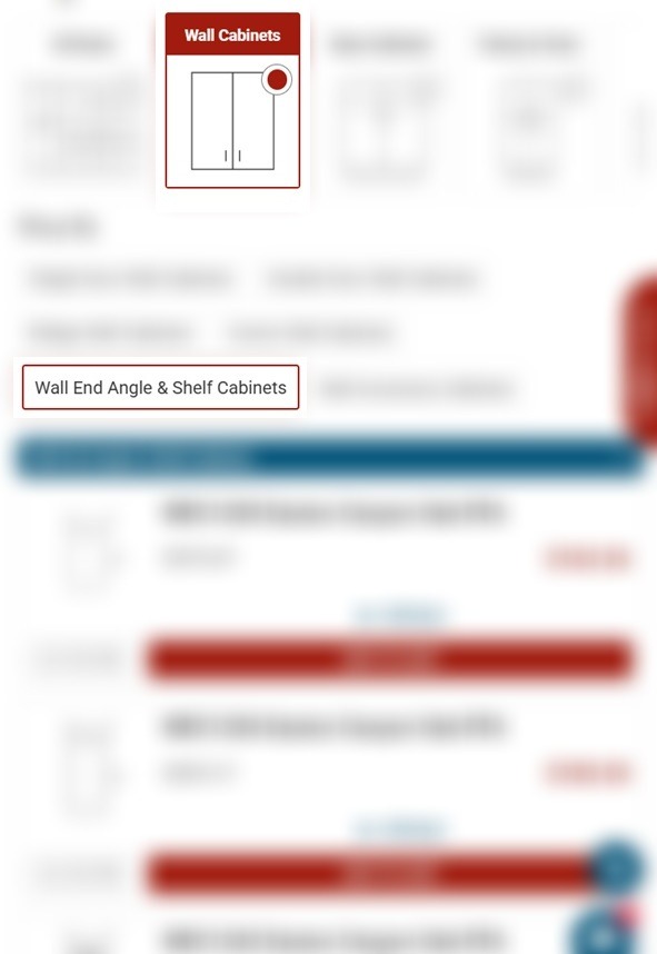 Wall End Angle Cabinets